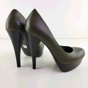 Bakers Olive Green Platform Heels